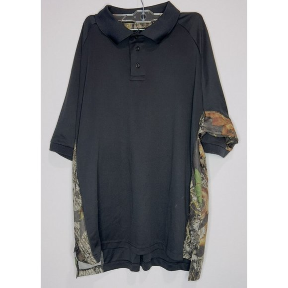 Red Head Men's Size XL Polo‎ Shirt Short Sleeve Black/Brown Camo Hunting